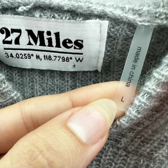 27 Miles Malibu Love Cashmere Hooded Sweater in Gray - Picture 5 of 6